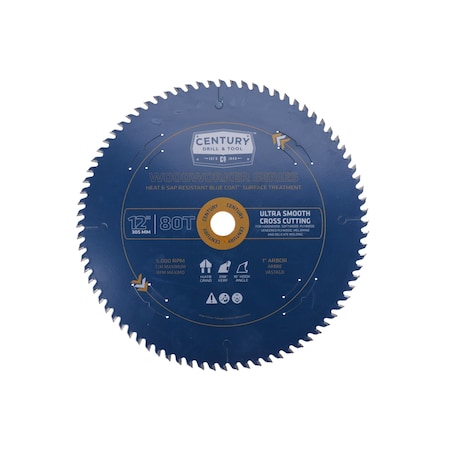 Century Drill & Tool Woodworker Ultra Smooth Cross Cutting Saw Blade 10608
