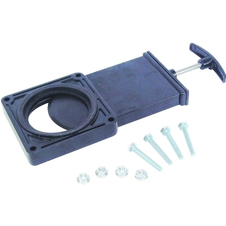 Us Hardware Waste Gate, ABS/Stainless Steel, Black RV-515B