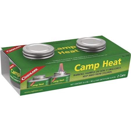 Coghlans Camp Heat 6.4 Oz. Canned Cooking Fuel, 2PK 450