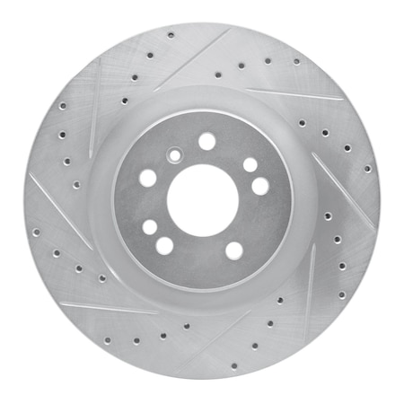 Dynamic Friction Co DFC Brake Rotor - Drilled and Slotted - Silver 631-63130L