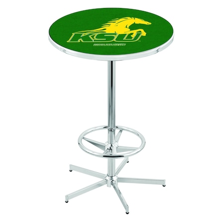 Holland Bar Stool Co 42" Chrome Kentucky State University Pub Table, 36" dia. Top L216C4236KYStUn
