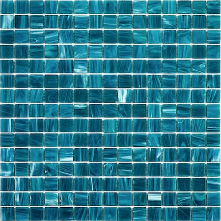 Apollo Tile Celestial 12 in. x 12 in. Glossy Pacific Blue Glass Mosaic Wall and Floor Tile 20 sqft/case, 20PK APLST88BL523A