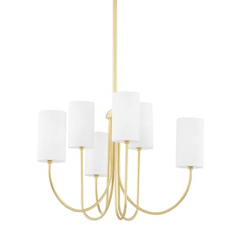 Hudson Valley Lighting Harlem 6 Light Chandelier 27.5 In. Aged Brass 6828-AGB
