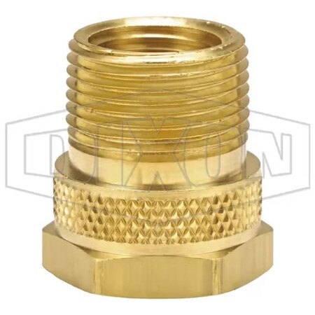 Dixon Adapter, 3/4-11-1/2 x 3/4-14, Female Garden Hose Thread x FNPT, Brass, Domestic 5031212C