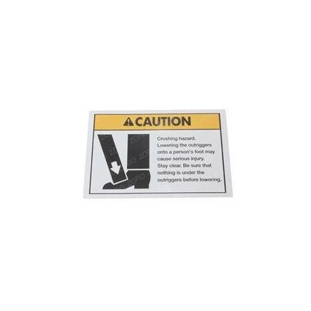 Genie REPLACEMENT DECAL, CRUSHING HAZARD 72186GT