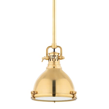 Hudson Valley Lighting Pelham 1 Light Pendant 8 In. Aged Brass 2210-AGB