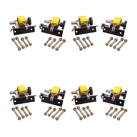 Mytee Products 1-1/2in x 7ft Yellow Ladder Rack Ratchet Straps with J-Hook Pair Round 500 lbs, 4PK RS-LR-Square-Yx4