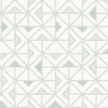 A-Street Prints Jekyl Green Triangles Wallpaper 4074-26634