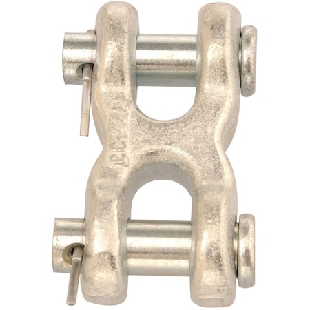 Campbell 7/16'' x 1/2'' Zinc-Plated Forged Steel Double Clevis Mid Link T5423302