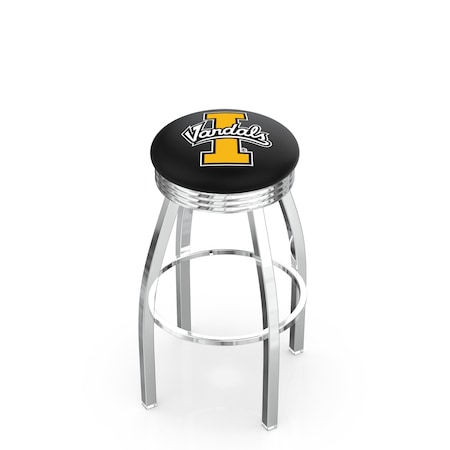 Holland Bar Stool Co 30" Chrome Idaho Swivel Bar Stool, Accent Ring L8C3C30IdahoU