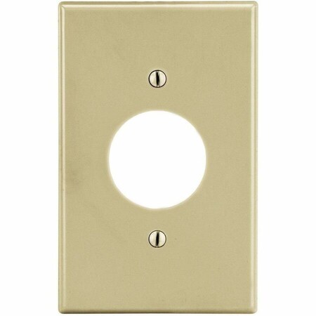 Hubbell Wiring Device-Kellems Wallplate, Mid-Size 1-Gang, 1.40" Opening, Ivory PJ7I