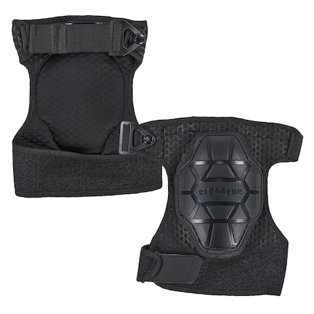 Ergodyne One Size Black Knee Pads - Non Marring 3-Layer Foam, PR 575