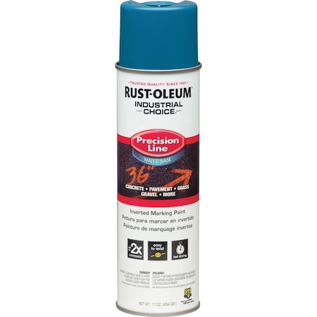 Rust-Oleum Precision Line Marking Paint, 20 oz, Caution Blue, Water -Based 203031