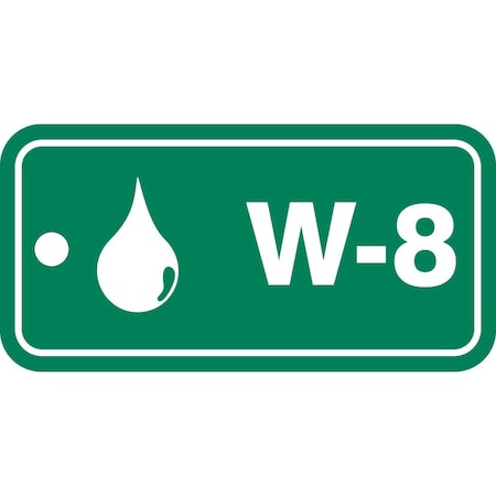 Accuform Energy Source ID Tag, W-8, 1.5inx3in, Plastic, 5PK TDF908VPM