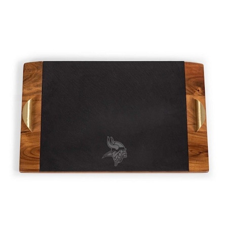 Picnic Time Family Of Brands NFL Minnesota Vikings - Covina Acacia and Slate Serving Tray 957-07-512-183-2