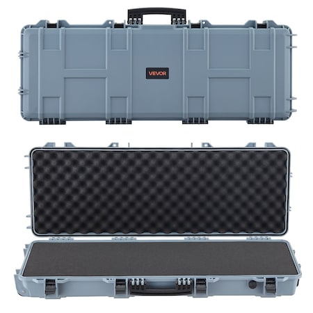 Vevor Hard Rifle Case 42 in Gun Storage Case IP67 Waterproof and Dustproof Grey 1043513