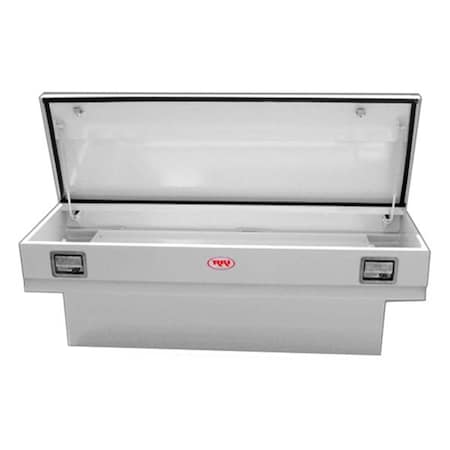 Rki M60SB1NM Single Lid Steel Chest Tool Box with Offset for Swb Trucks, White RKIM60SB-1NM