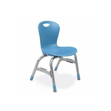 Virco ZUMA Series 15" Classroom Chair, 1st - 4th Grade with Nylon Glides - Navy Seat ZU415