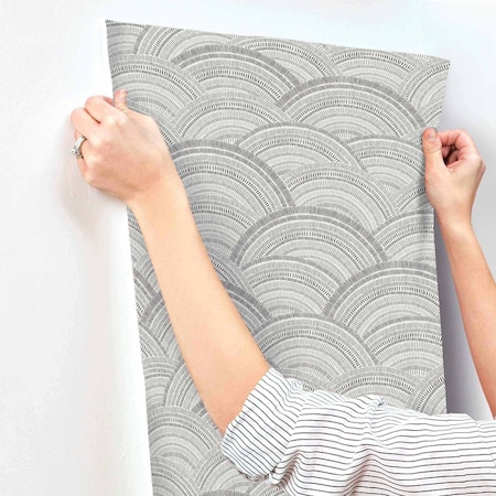 A-Street Prints Encircle Black Geometric Wallpaper 4146-27203