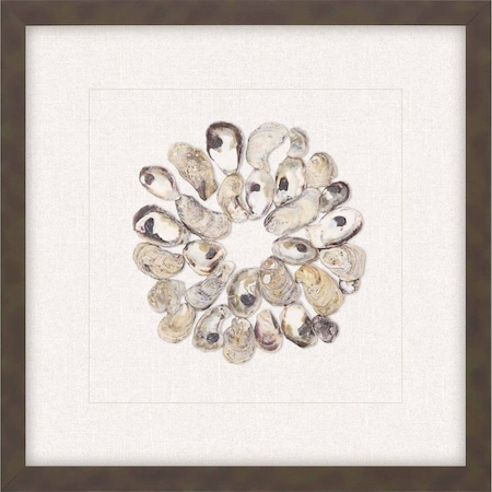 Homeroots Oyster Shell II Brown Framed Print Wall Art 526964