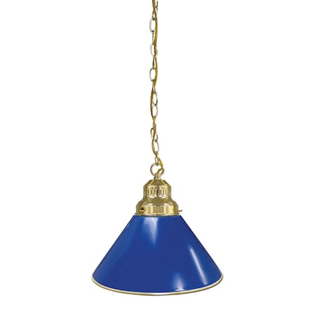 Holland Bar Stool Co Royal Blue Pendant Light, Brass Fixture BL1BRRoyBl