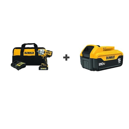 Stanley HIGH TORQUE 20V 3/4 IW W/5ah Battery DCF964GH1/DCB205