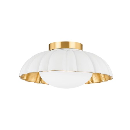 Mitzi Penelope 1 Light Flush Mount 26 In. Aged Brass H666501-AGB/CSW