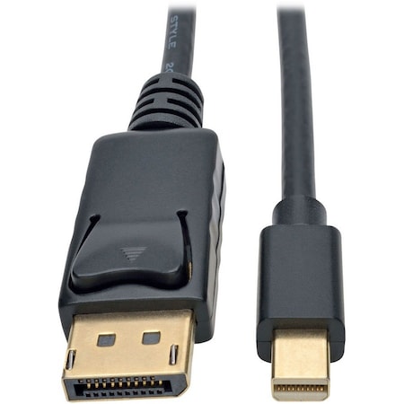 Tripp Lite MINI DISPLAYPORT TO DISPLAYPORT CABLE M/M, 4K X 2K 4096 X 2160 30HZ, BLACK, 1 P583-010-BK