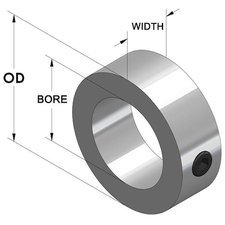 Climax Metal Products ShaftCollar, Set Screw, 1-1/2inOutsidedia. C-087-A