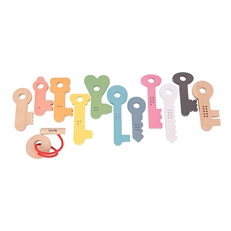 Learning Advantage Tickit Rainbow Wooden Keys, Multi Color - Set of 11 CTU73474