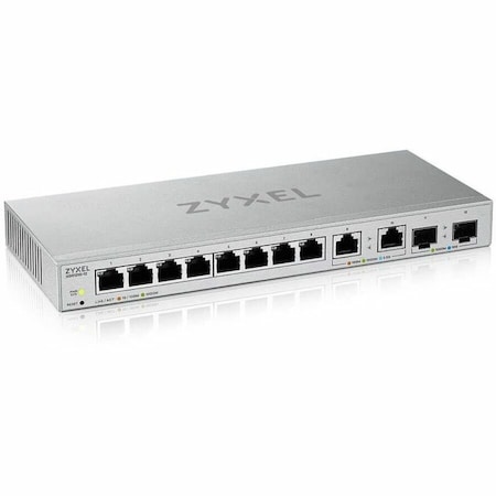 Zyxel Communications - 8-PORT GIGABIT SMART MANAGED MULTI-GIG SWITCH. 2 X COPPER 2.5G PORT XGS1210-12