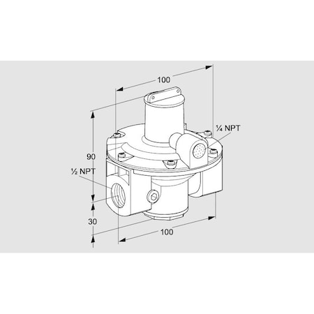 Honeywell Kromschroder GDJ 15TN04-0L 1/2in NPT Air Regulator KS03155091