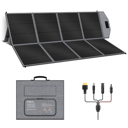 Wrightmaster 400-Watt 4 ft. Monocrystalline Folding Solar Panel, 22% Efficiency, IP65, Built-In Protection ZR-SP400-N