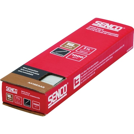 Senco 1-1/2'' 18-Gauge Galvanized Slight Head Brad Nail, 1000 Ct. AX17EAAR