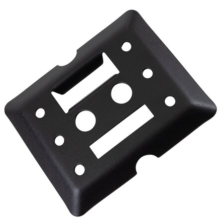 Mytee Products E-Track Tie Down Mini Trailer Plates 6inx5in, 2 Etrack & 2 F Track Slots HD Black Steel, Bolt-on ETKM