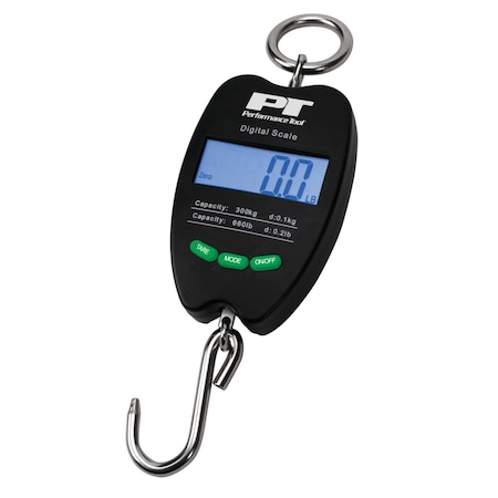 Performance Tool 660 lb. Digital Scale, LCD Screen, Steel S-Hook, Hoist Scale W1478