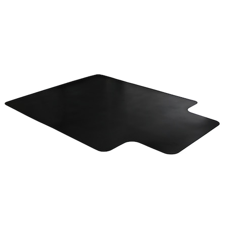 Floortex Advantagemat Black Vinyl Lipped Chair Mat for Hard Floor - 36in x 48in NRCMFLVS0085