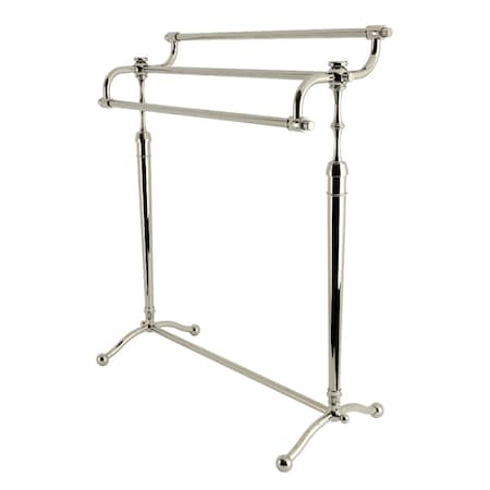 Kingston Brass 28" Freestanding Pedestal 3-Tier Towel Rack, Polished Nickel SCC2396