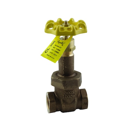 Apollo Valves VLV, GATE, RS, 1in NPT, UNION BON (B61 BRZ, CLS 300, 30 SER) 3044501