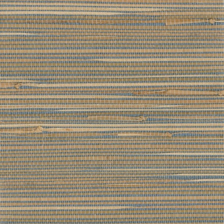 Advantage Jissai Mariner Blue Grasscloth Wallpaper 4018-0002