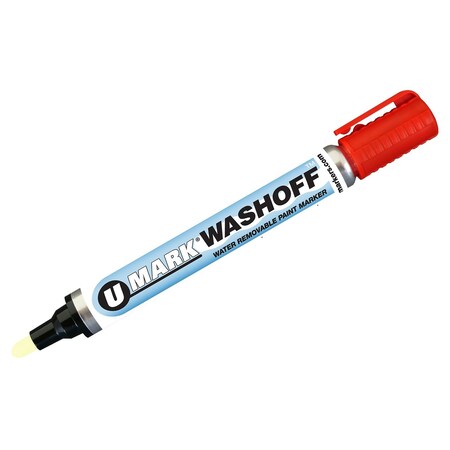 U-Mark Water Removable Marker Red, 12 PK 10454