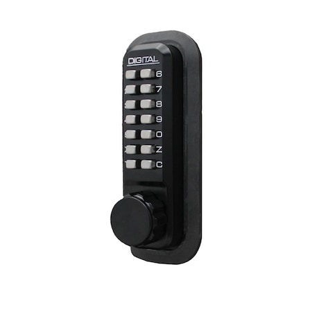 Lockey Usa Mechanical Keyless Deadbolt, Single Sided, 2210, Jet Black 2210JBMG