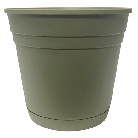 Southern Patio Planter, 16 in Dia, Poly Resin, Olive Green RN1608OG