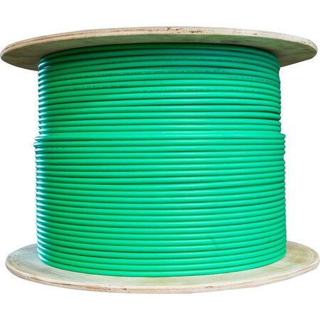 Cable Wholesale Shielded Cat5e Green Solid Copper Ethernet Cable, F/UTP, POE Compliant, Pullbox, 1000 foot 10X6-551TH