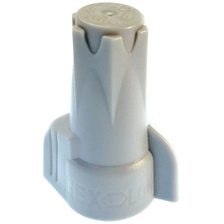 Gardner Bender HexLok Wire Connector, 14 to 6 AWG Wire, Copper Contact, Thermoplastic Housing Material, Gray 25-2H2