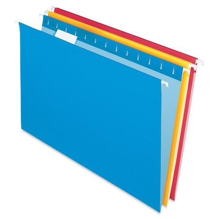 Tops Business Forms Pendaflex, COLORED HANGING FOLDERS, LEGAL SIZE, 1/5-CUT TAB, ASSORTED, 25PK 81632