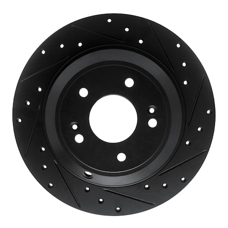 Dynamic Friction Co DFC Brake Rotor - Drilled and Slotted - Black 633-21041R