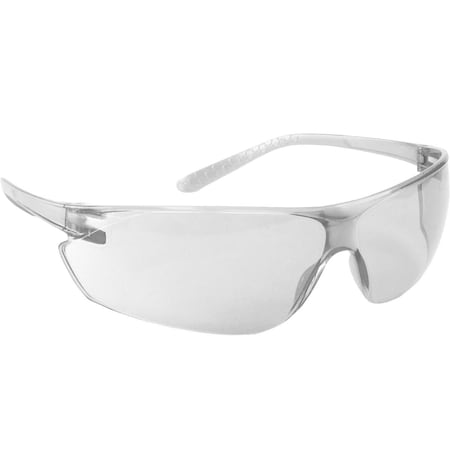 Bouton Optical Eye Protection Safety Glasses, Anti-Scratch/Anti-Fog, Clear Lens, Frameless Frame 250-14-0020