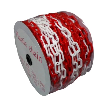 Pittman Plastic Chain, Red and White, Indoor or Outdoor, 164' 898957