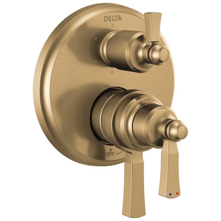 Delta Traditional 2-Handle Monitor 17 Series Valve Trim with 6 Setting Diverter T27956-CZ